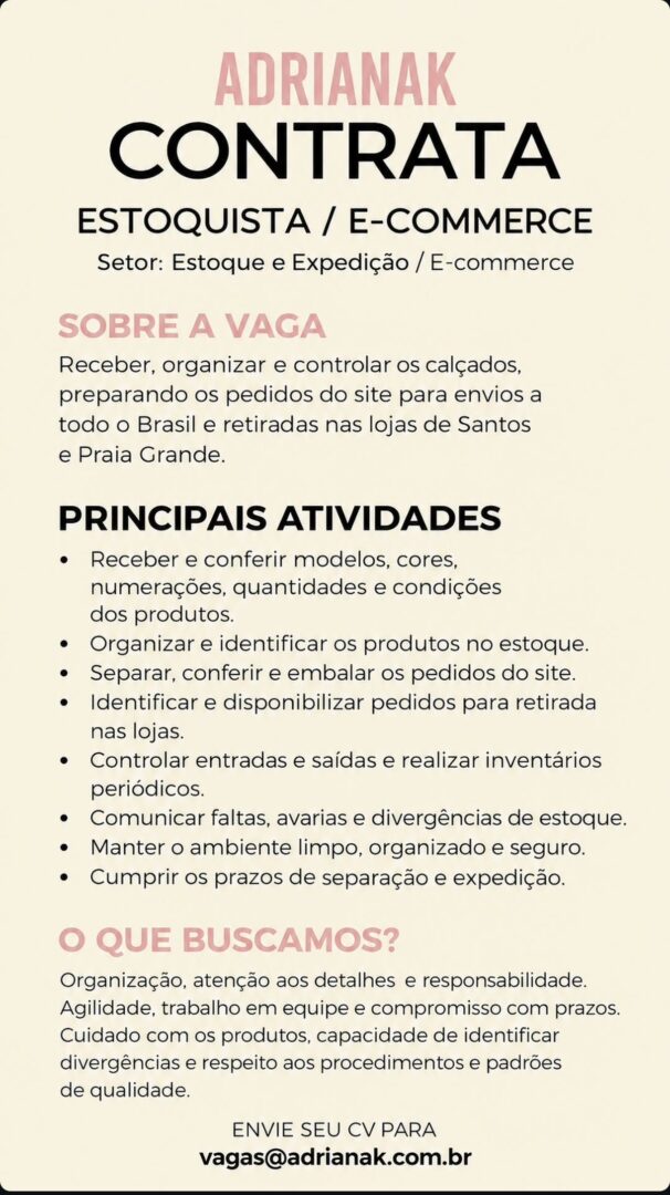 Vagas 20/10/2026 Baixada Santista