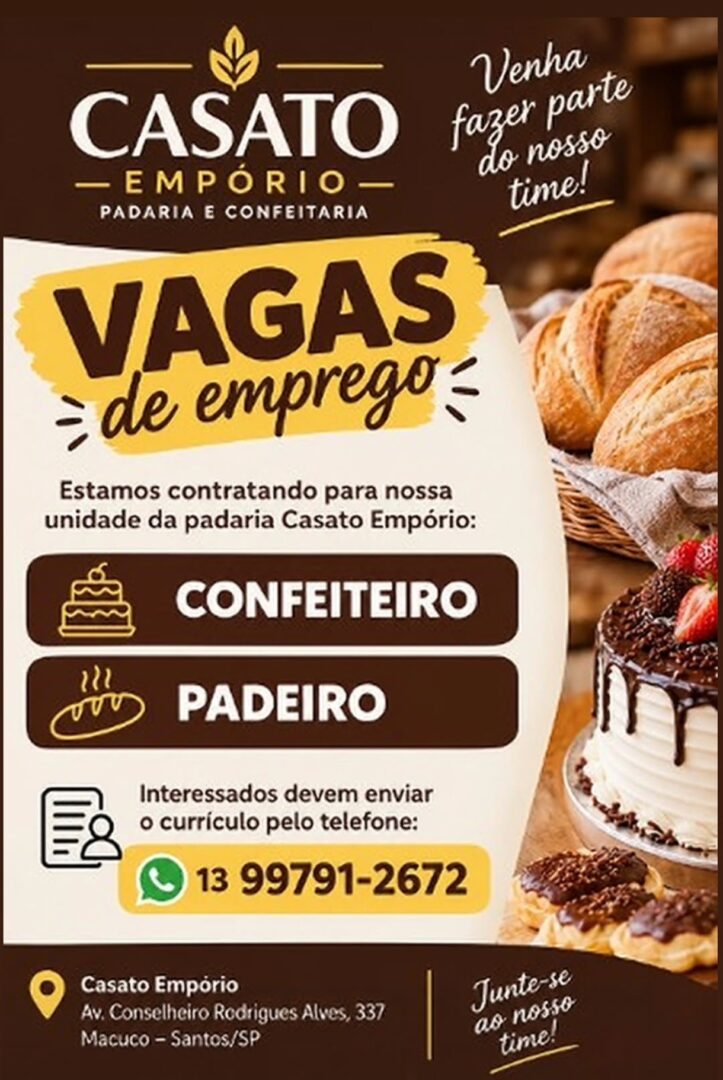 Vagas 20/10/2026 Baixada Santista