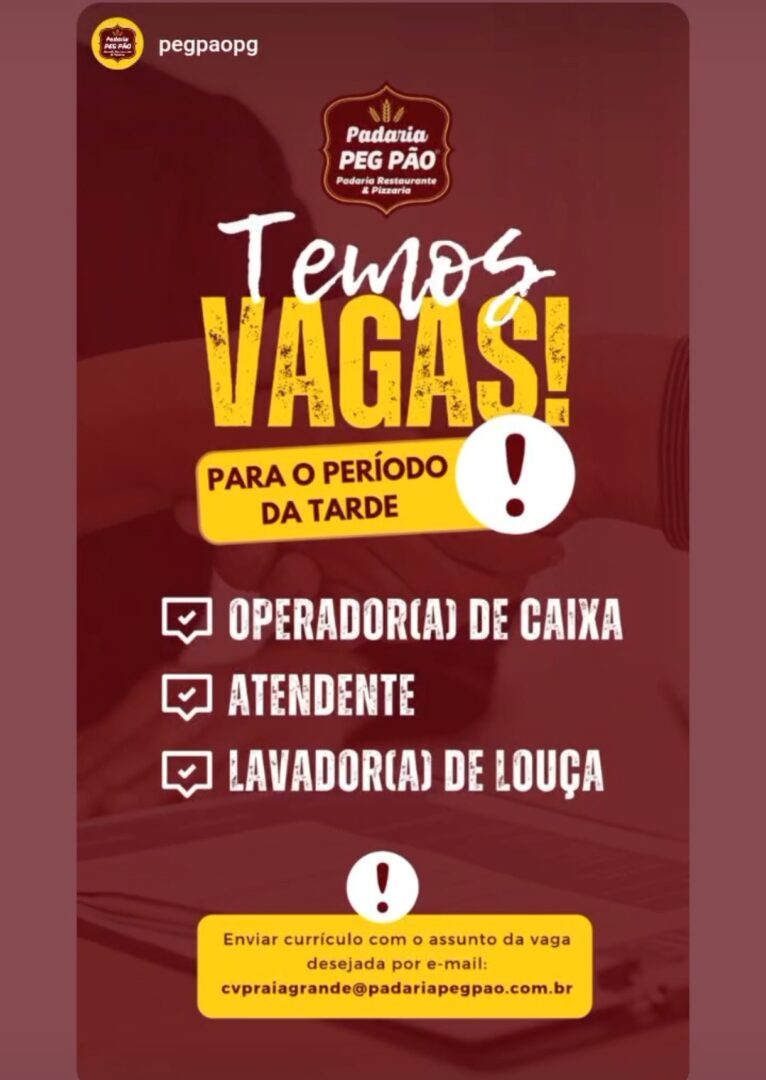 Vagas 20/10/2026 Baixada Santista