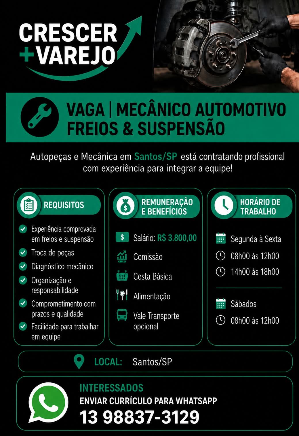 Vagas 21/10/2026 Baixada Santista