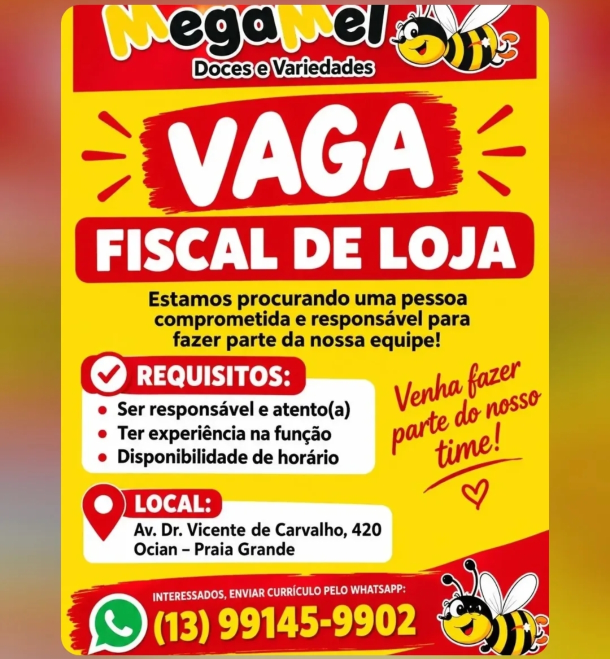 Vagas 21/10/2026 Baixada Santista