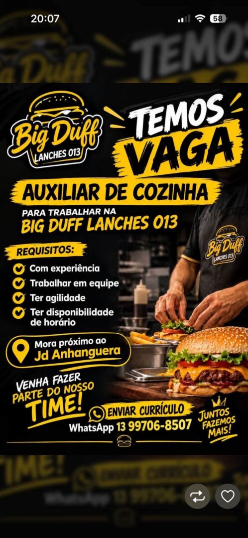 Vagas 22/10/2026 Baixada Santista