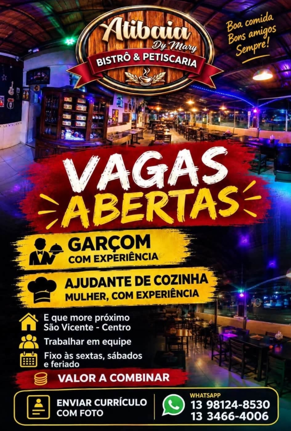 Vagas 22/10/2026 Baixada Santista