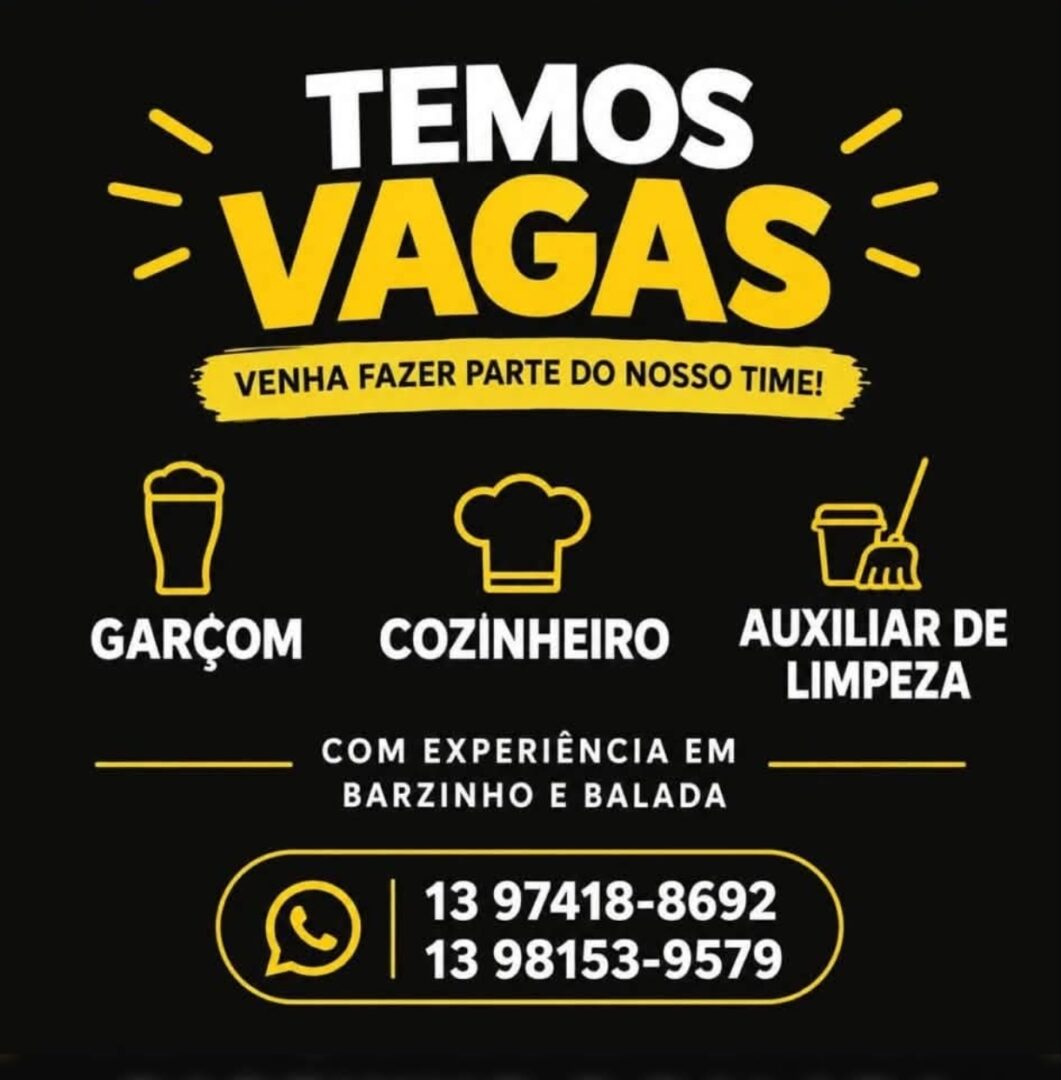 Vagas 22/10/2026 Baixada Santista