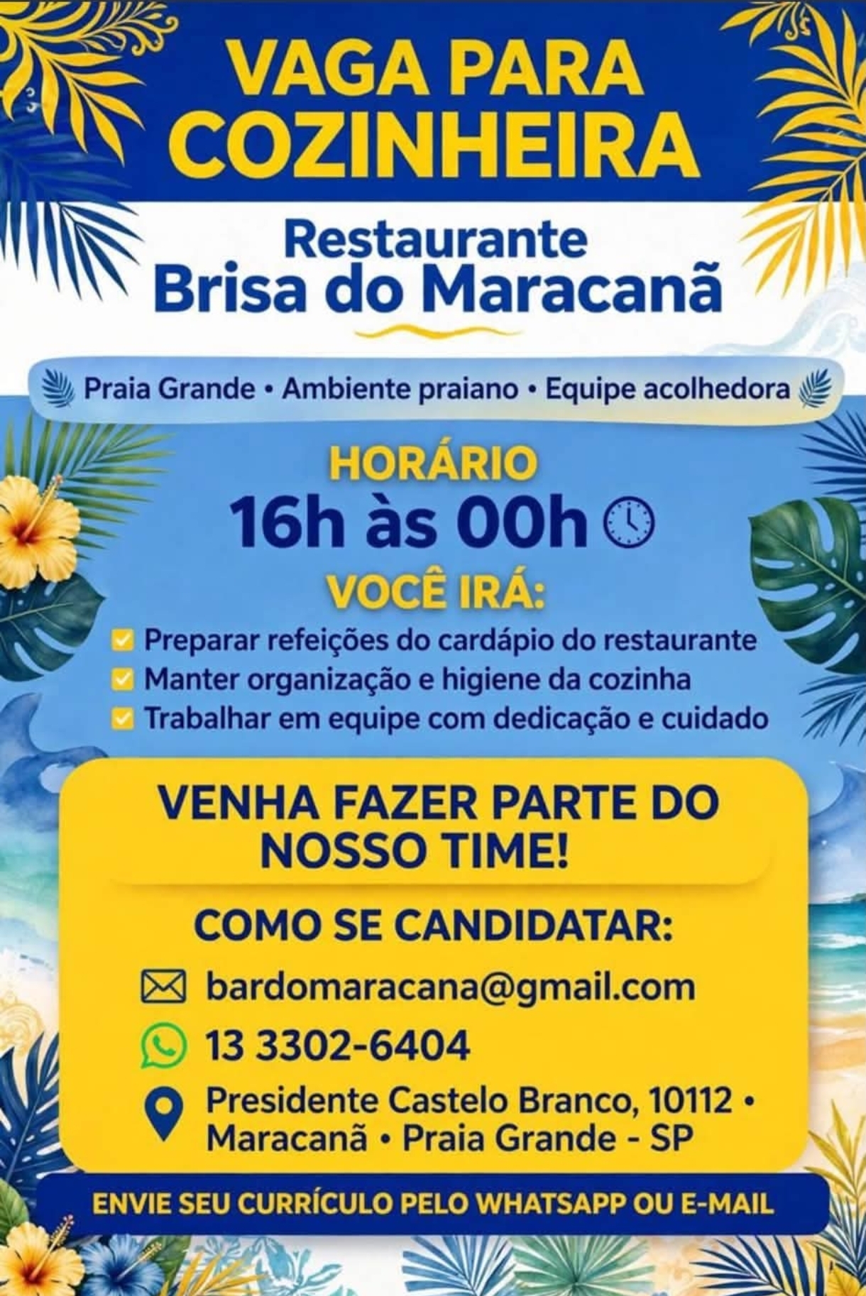 Vagas 22/10/2026 Baixada Santista