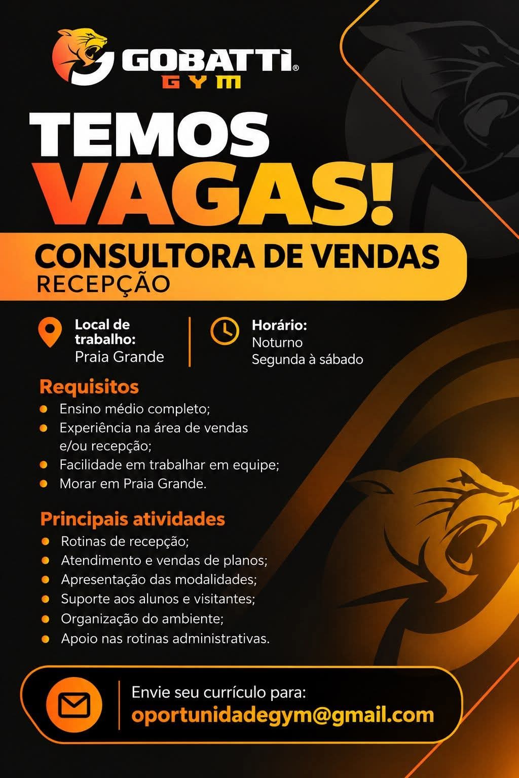 Vagas 22/10/2026 Baixada Santista