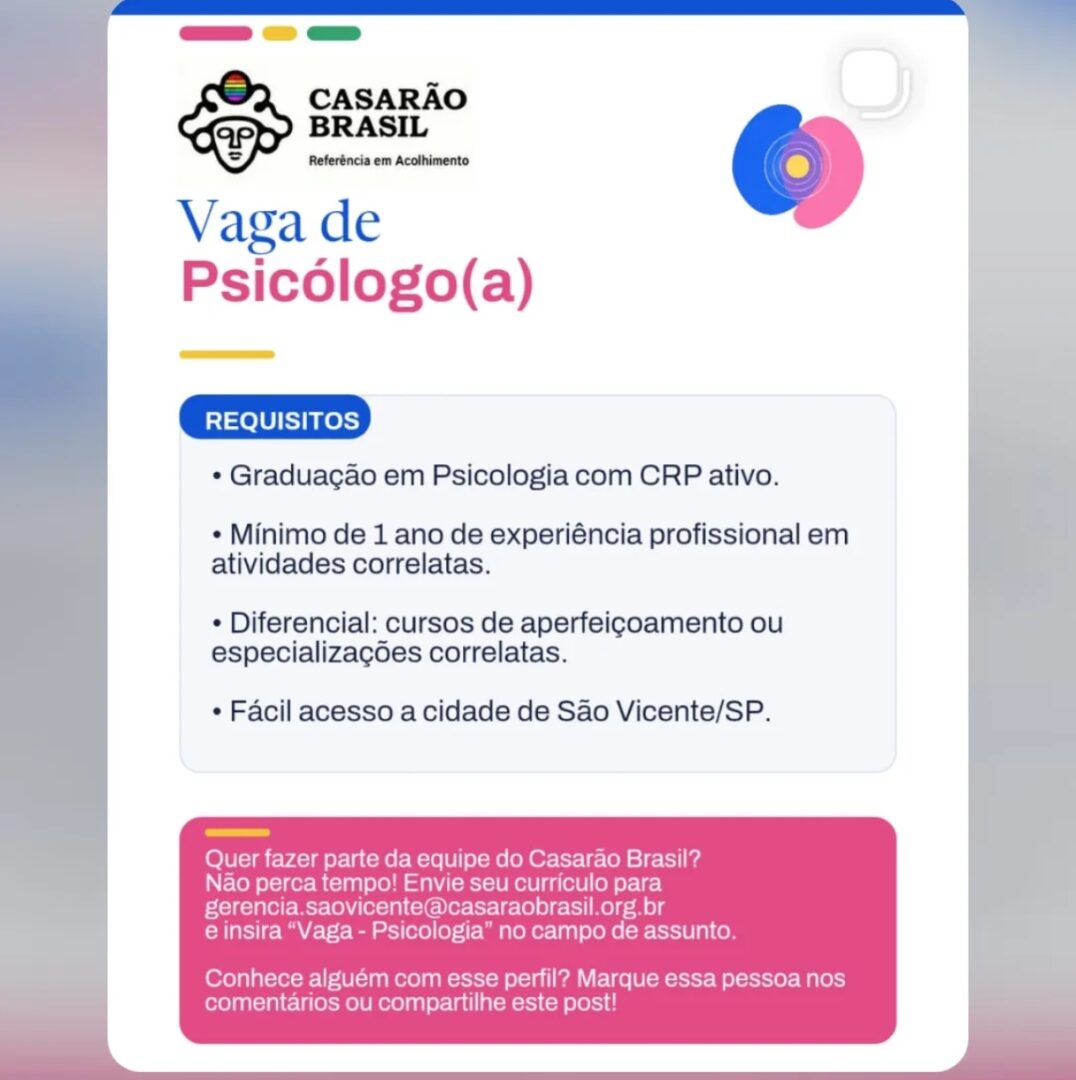 Vagas 22/10/2026 Baixada Santista