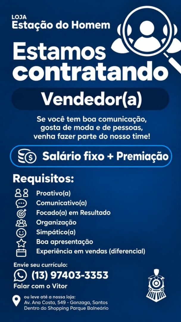 Vagas 23/10/2026 Baixada Santista