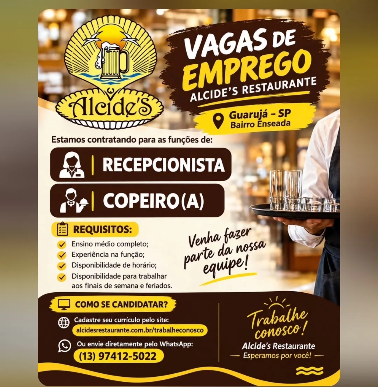 Vagas 23/10/2026 Baixada Santista