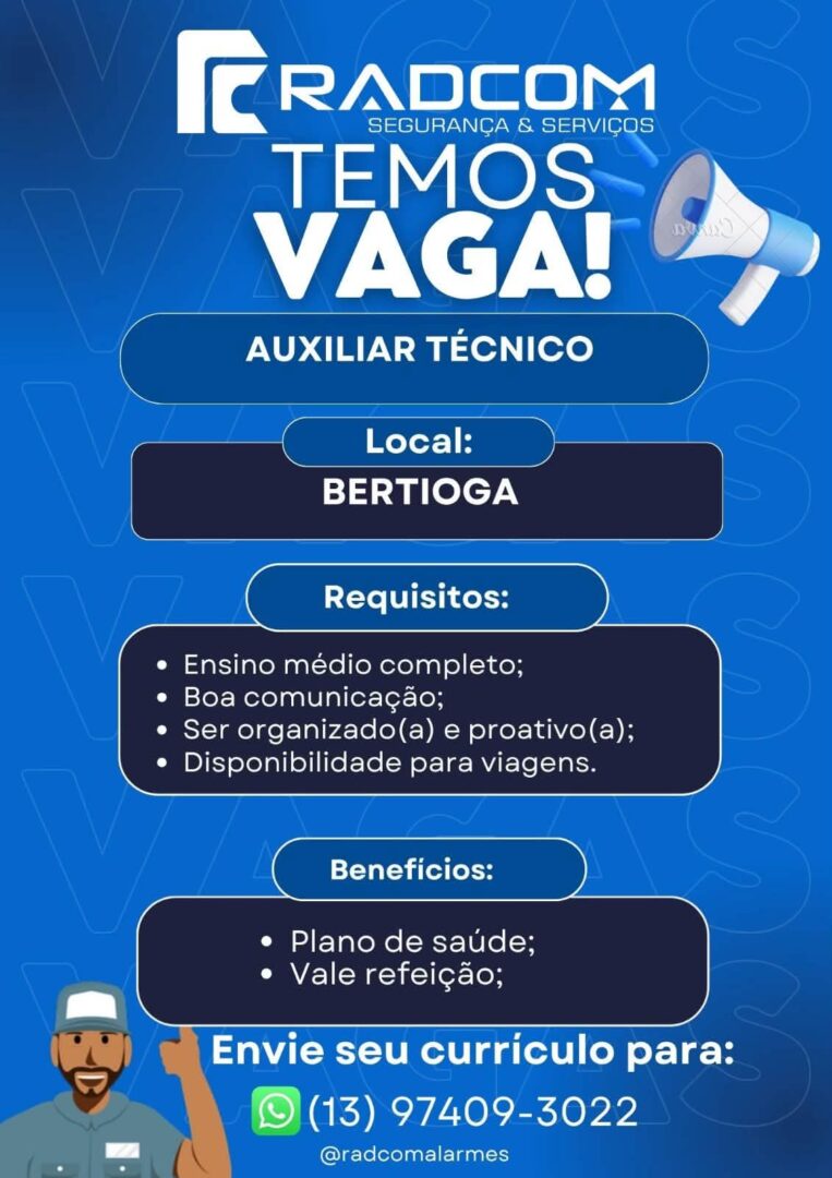 Vagas 24/10/2026 Baixada Santista