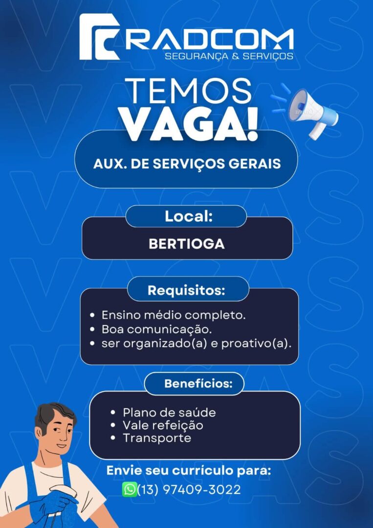 Vagas 24/10/2026 Baixada Santista