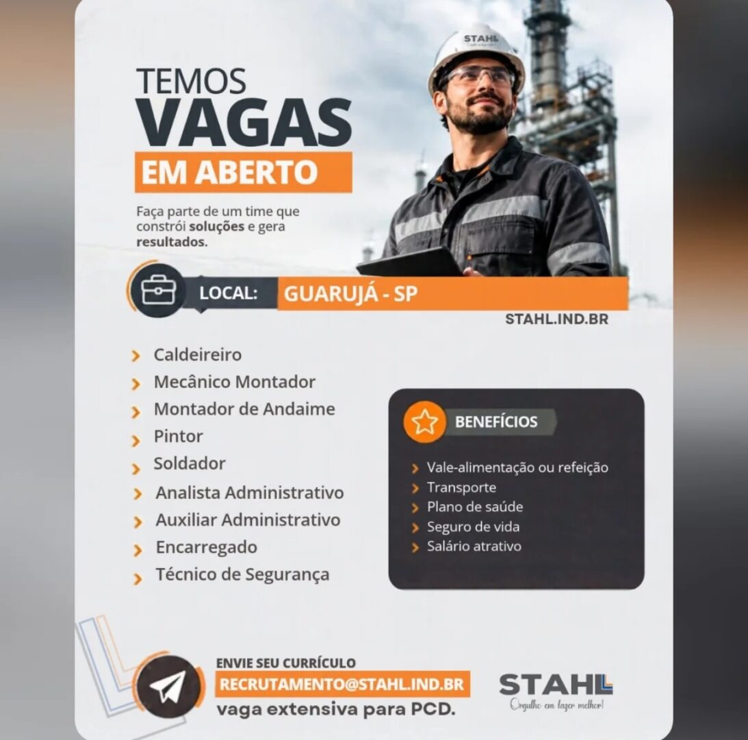 Vagas 24/10/2026 Baixada Santista