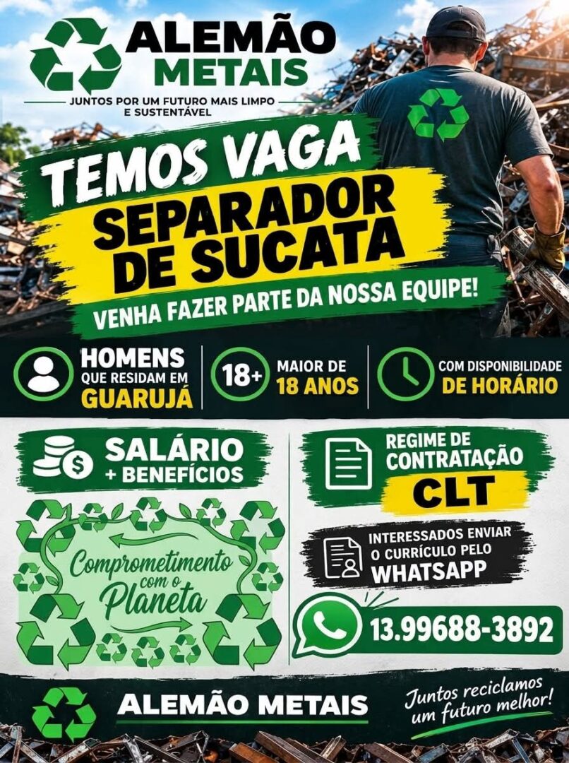 Vagas 26/10/2026 Baixada Santista