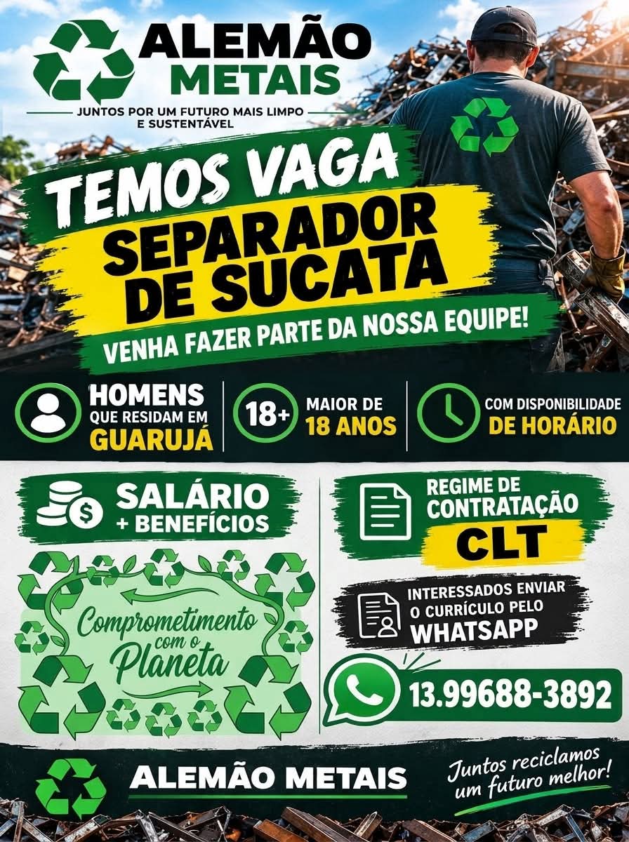 Vagas 26/10/2026 Baixada Santista