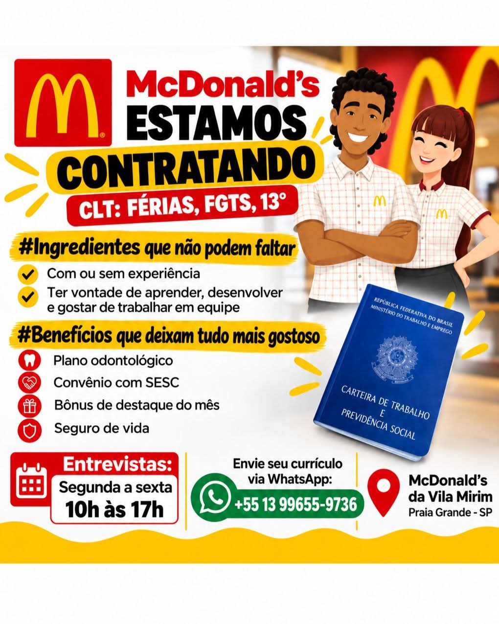 Vagas 26/10/2026 Baixada Santista