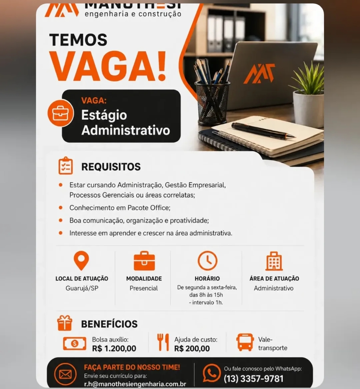 Vagas 26/10/2026 Baixada Santista
