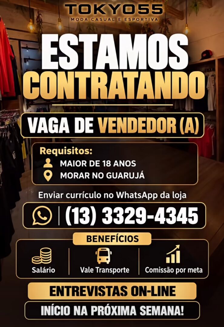 Vagas 27/10/2026 Baixada Santista