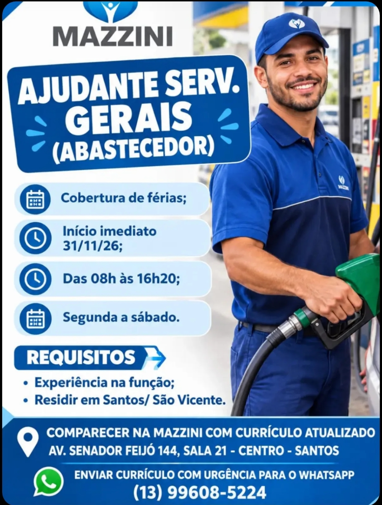 Vagas 27/10/2026 Baixada Santista