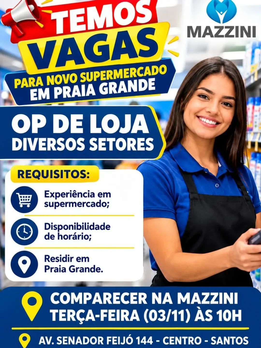 Vagas 28/10/2026 Baixada Santista