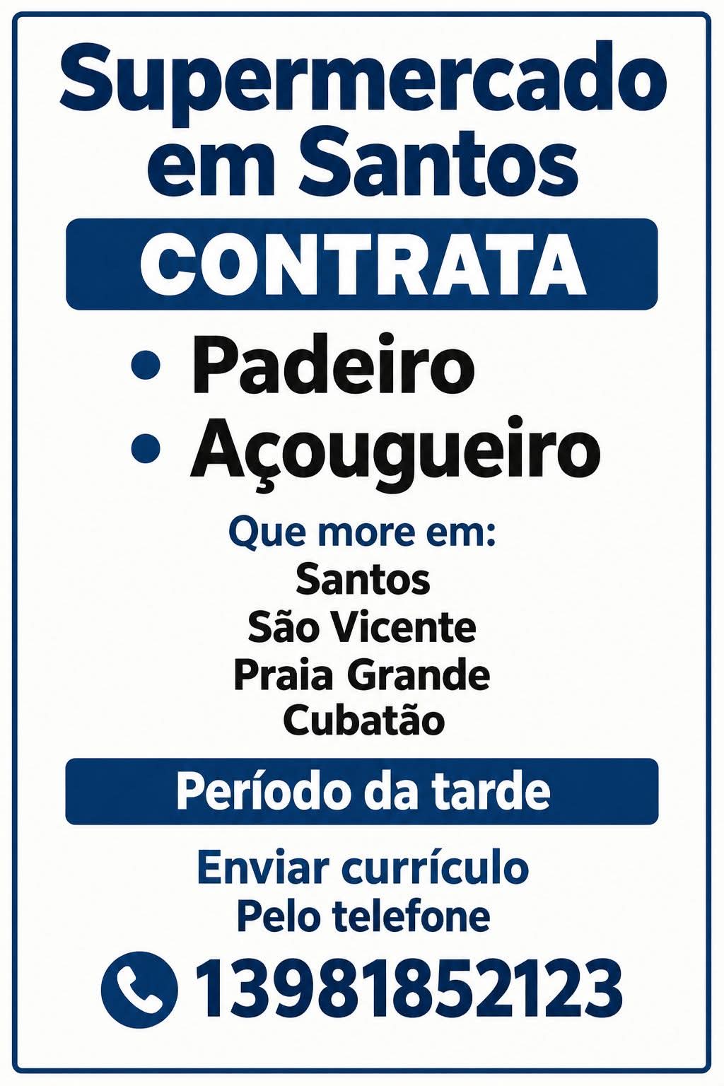 Vagas 28/10/2026 Baixada Santista