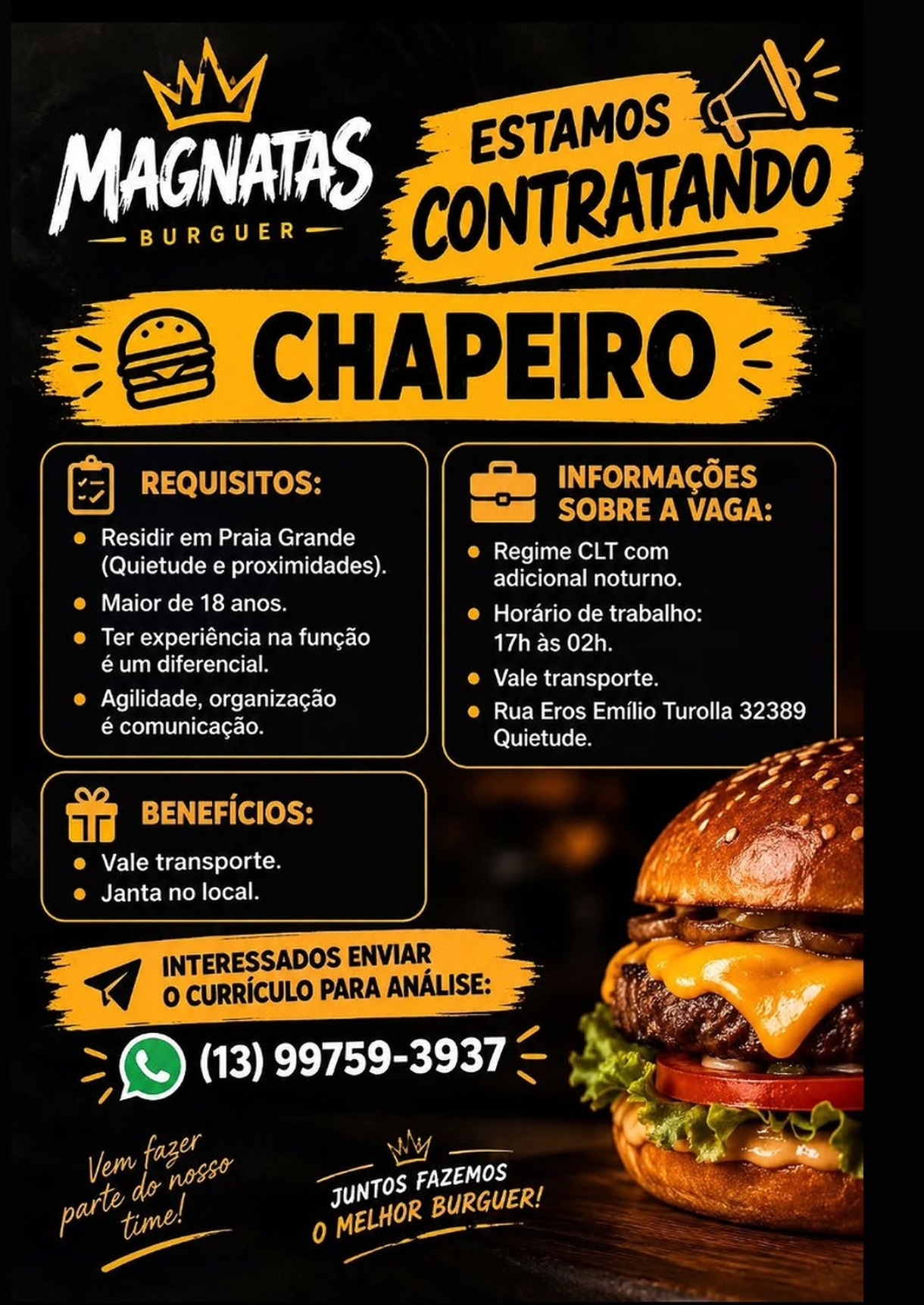 Vagas 28/10/2026 Baixada Santista