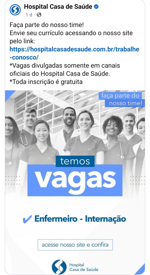 Vagas 30/10/2026 Baixada Santista
