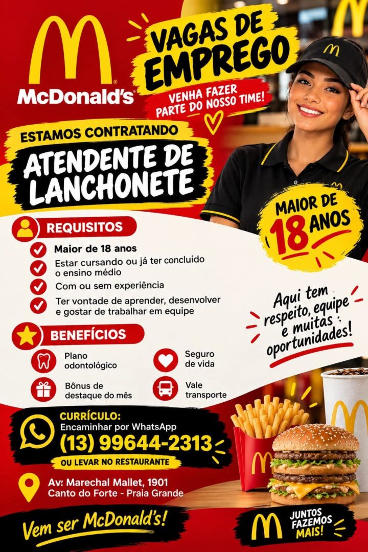 Vagas 30/10/2026 Baixada Santista