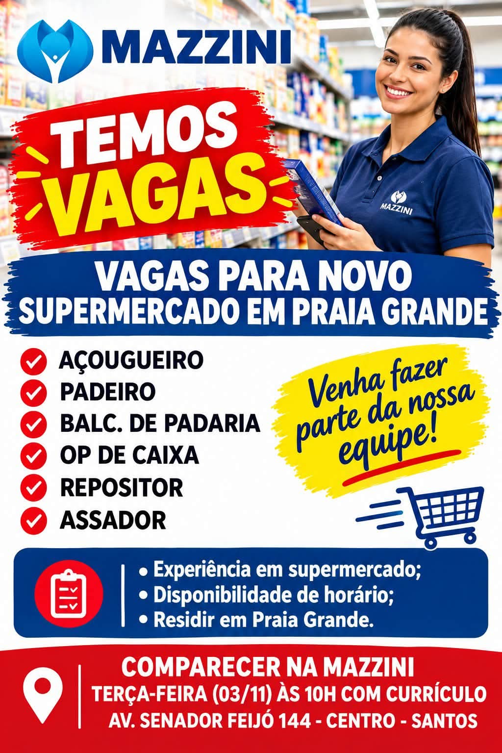 Vagas 30/10/2026 Baixada Santista