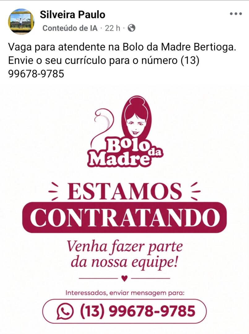 Vagas 30/10/2026 Baixada Santista