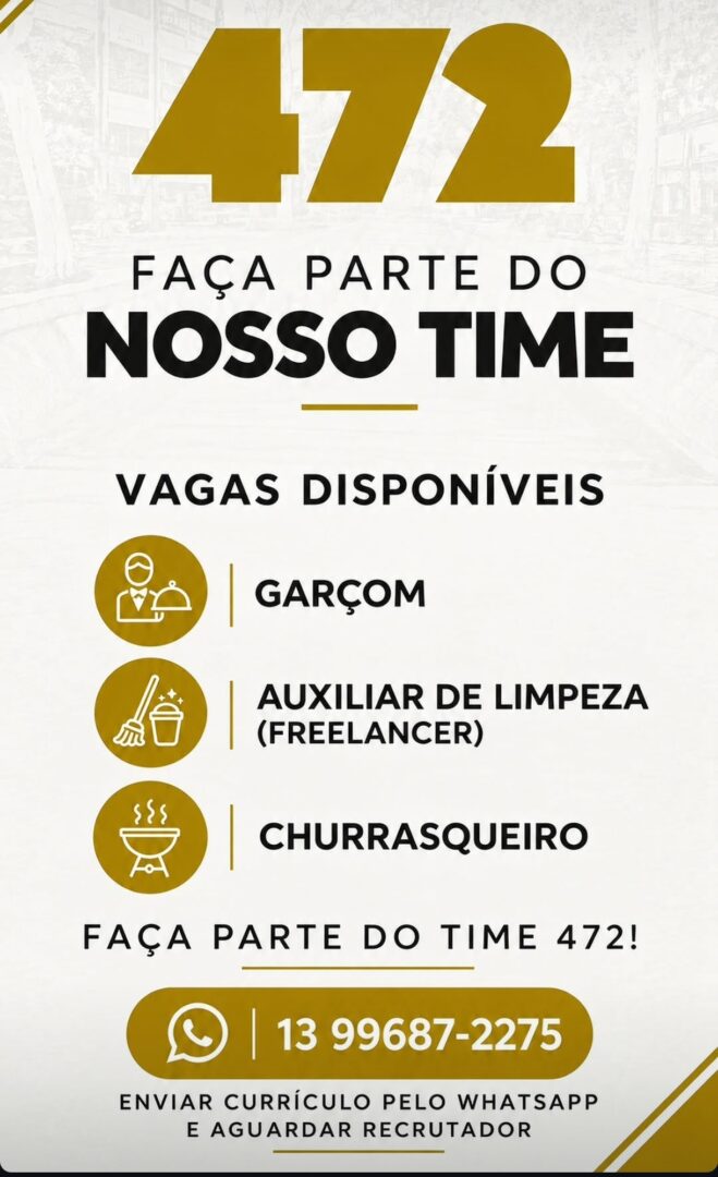Vagas 30/10/2026 Baixada Santista