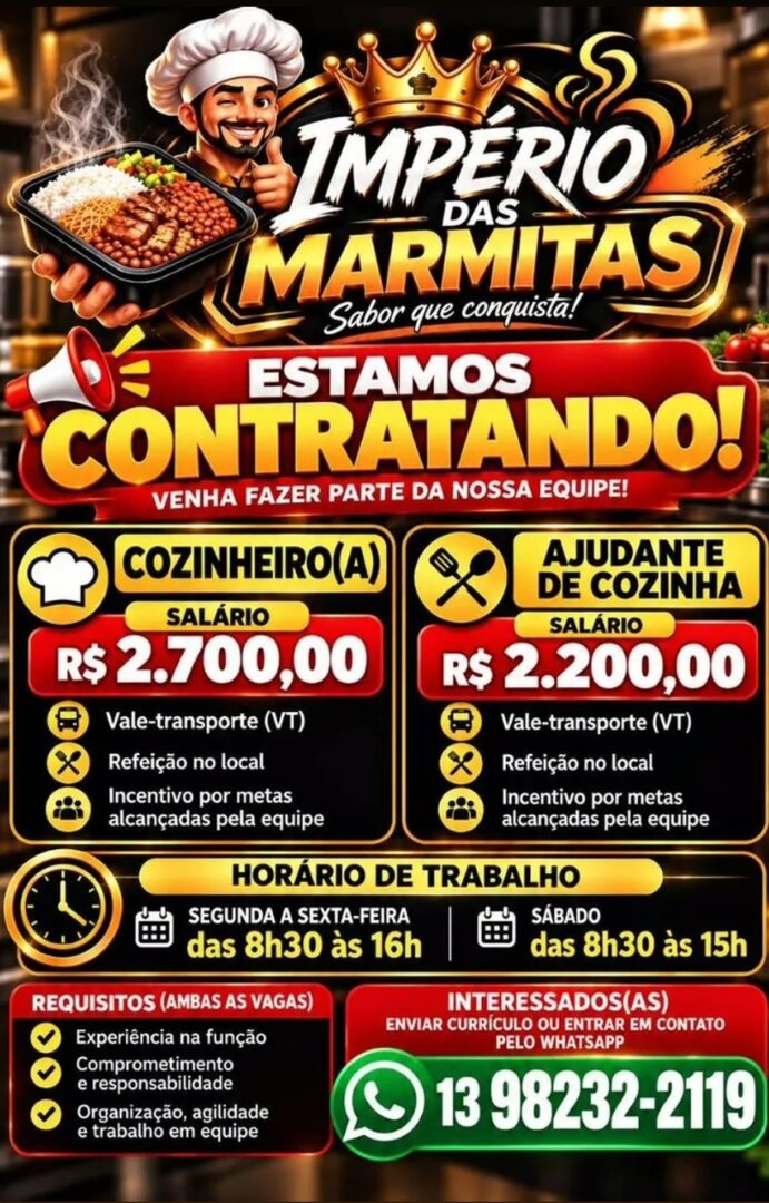 Vagas 30/10/2026 Baixada Santista